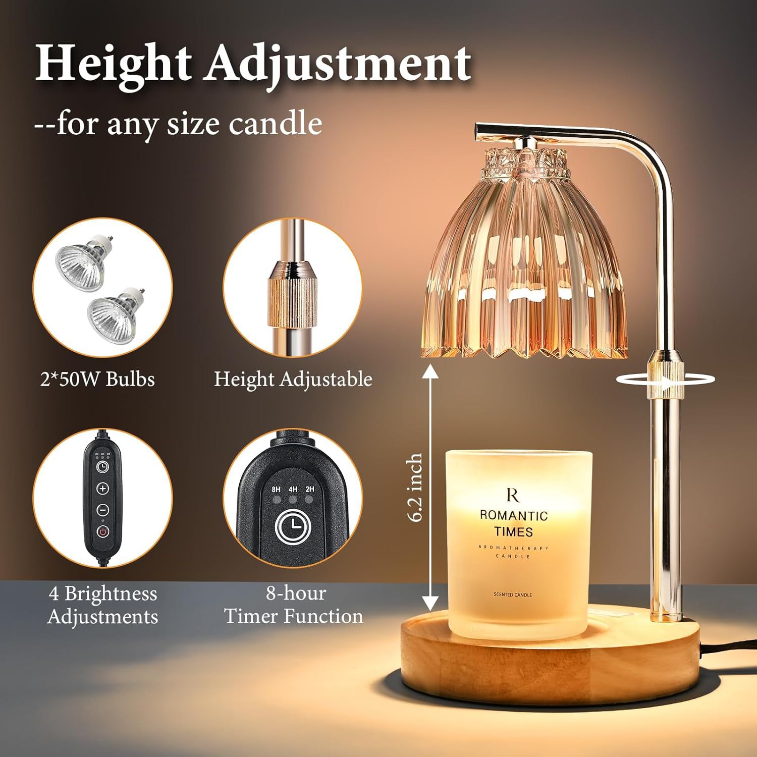 โคมไฟอุ่นเทียนหอมปรับระดับความ - Wax Warmer บทวิจารณ์และราคา